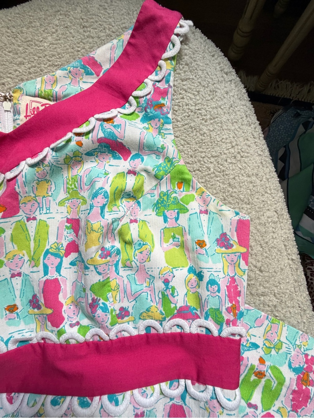 Lilly Pulitzer Originals Del Mar Shift Dress in LE Giddy Up Derby Print, Size 10 - Picture 7 of 13